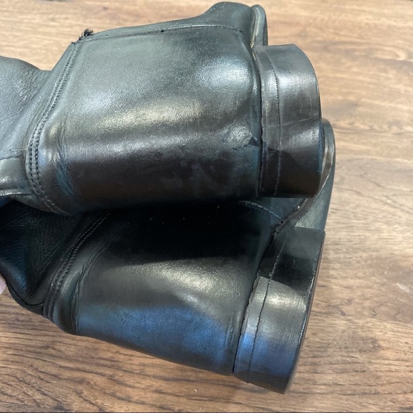 Black leather tall riding boots sz 9.5B - Picture 12 of 15
